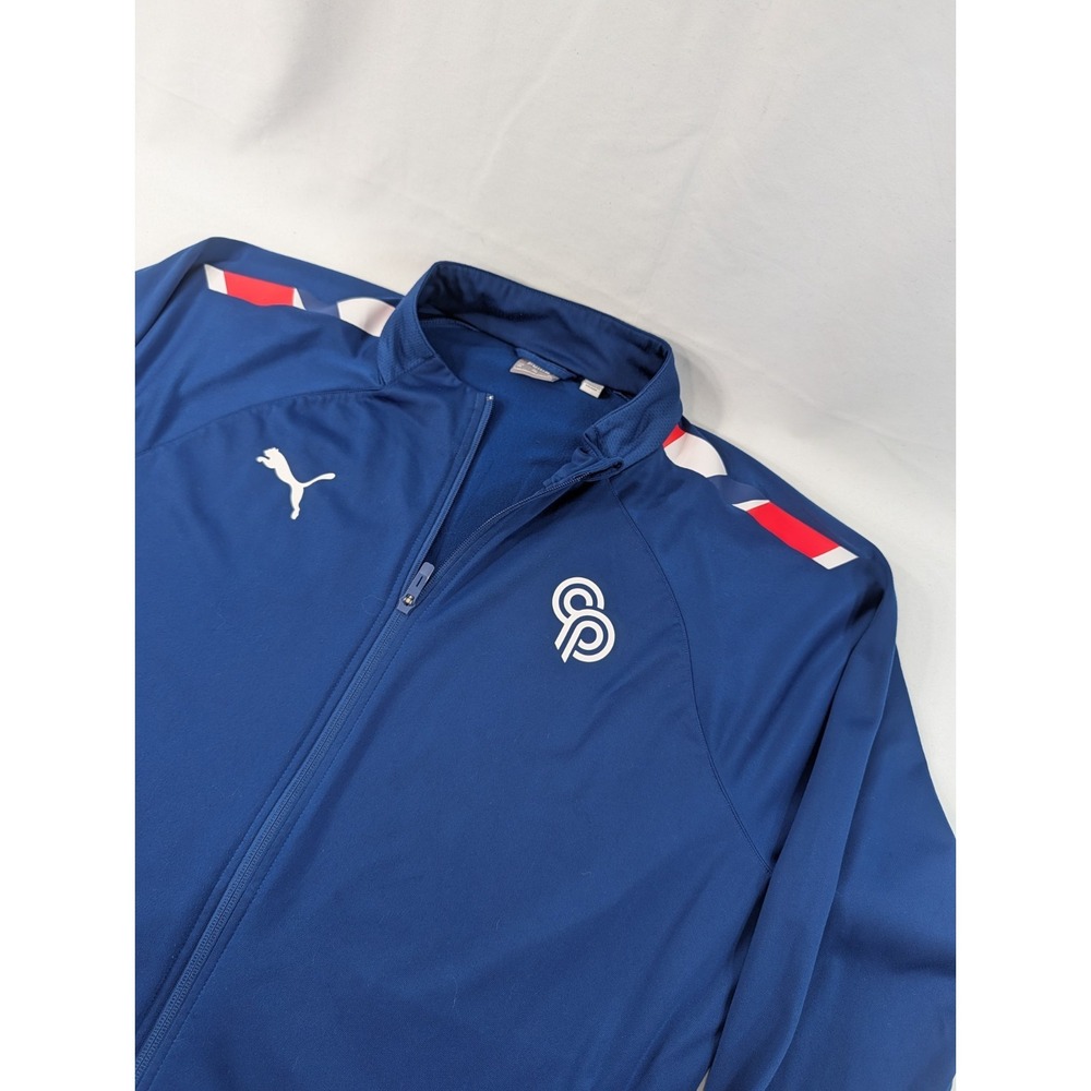 Puma CP10 Christian Pulisic Track Jacket Blue #10 Men's Size XXL Full‎ Zip